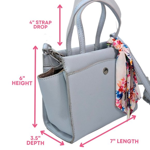 Steve Madden NWOT Mini Light Blue Convertible Cross Body Purse - Picture 5 of 14